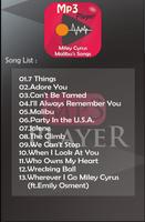 Miley Cyrus Malibu's Songs plakat