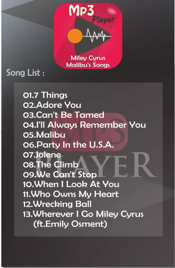 Miley Cyrus Malibu's Songs APK for Android Download