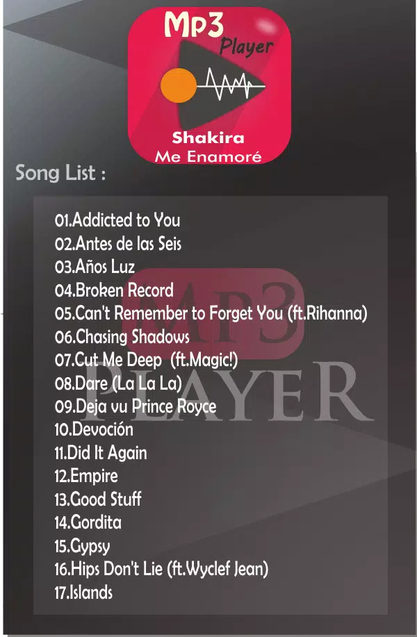 Shakira Me Enamoré Mp3 APK for Android Download