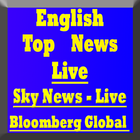 English News sky news + bloomberg TV LIVE icône