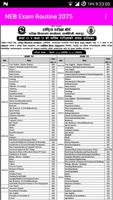 NEB Exam Routine 2075 poster