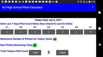 NJ HS Baseball Pitch Rule Calc ภาพหน้าจอ 3