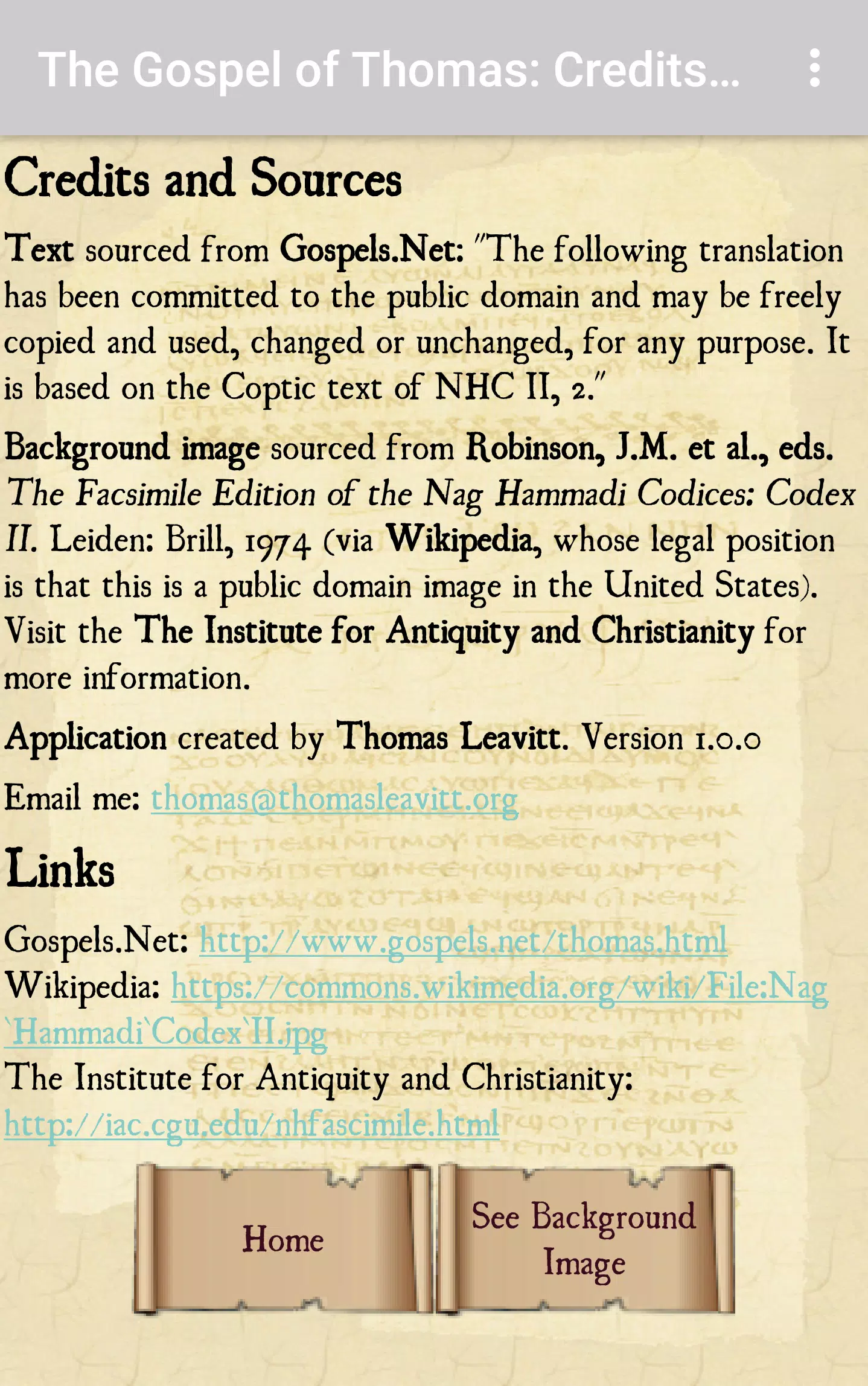 The Gospel of Thomas::Appstore for Android