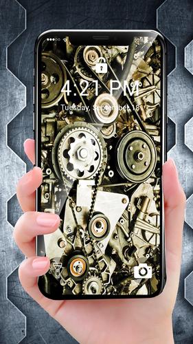 Iphone Live Wallpaper 3d Golden Gears Image Num 3