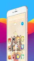 Cute Cartoon Cat Girlfriend theme & wallpaper الملصق