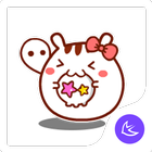 Cute baby xixi -APUS Launcher  icon