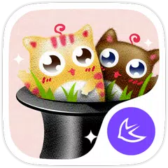 Cute cats stickers theme