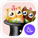 Gatos lindos tema icono