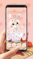 Poster Cute Pink Kitten-APUS Launcher free fashion theme