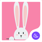 Kawaii الأرنب APUS Launcher theme مجانا أيقونة