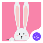 Kawaii Rabbit APUS Launcher theme for free 圖標