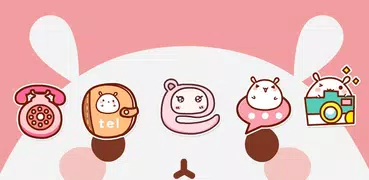 Cute lovely Rabbit-APUS Launcher theme