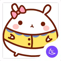 Cute lovely Rabbit-APUS Launcher theme APK 下載