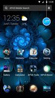 Blue Flower Butterfly  - APUS Launcher Free Theme screenshot 1