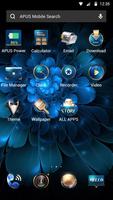 Blue Flower Butterfly  - APUS Launcher Free Theme screenshot 2