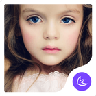 Belle Ange Bébé Fille thème & HD fonds d'écran icône