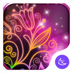 Schöne neon-bunte Blumen-theme APK Herunterladen