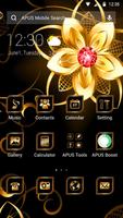 New black golden flower APUS luxury business theme โปสเตอร์