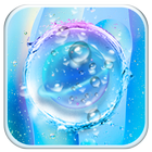 Blue Transparent Water Droplet icon