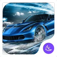Blue Lightning Cool Car theme & wallpapers APK download
