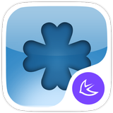 ikon Biru Hati-APUS Launcher tema