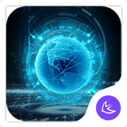 Bleu Neon Future Tech -- APUS  icône