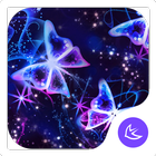 Blue Purple Beautiful Butterfl icon