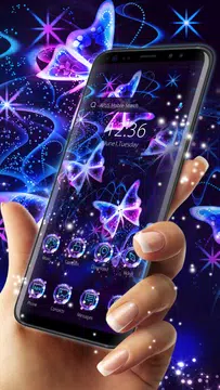 Screenshot 4 for Blue Purple Beautiful Butterfl