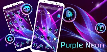 Blue Purple Neon APUS Launcher Theme