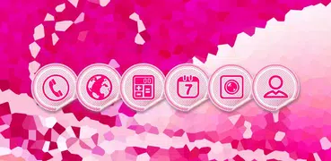 Pink lite flower theme & HD wa