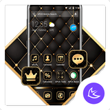 Black golden APUS Launcher the icono