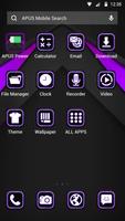 Black & Purple APUS Launcher t screenshot 1