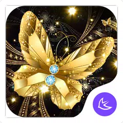 Скачать Shine Golden Fantastic Butterf APK