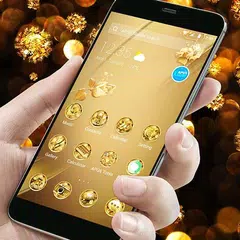 Скачать New Golden Flower Business Style APUS luxury Theme APK