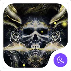 Golden Cool Skull- APUS launcher theme&wallpaper APK download