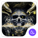 Golden Cool Skull- APUS launcher theme&wallpaper APK