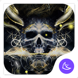 Vàng Skull - tương chủ đề! biểu tượng