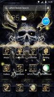 Golden Cool Skull- APUS launcher theme&wallpaper スクリーンショット 1