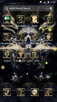 Golden Cool Skull- APUS launcher theme&wallpaper スクリーンショット 2