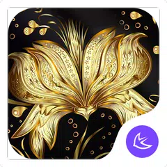 Golden Flower Theme & HD wallpapers APK download