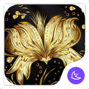 Golden Flower Theme & HD wallp APK