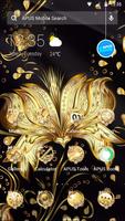 Golden Flower Theme & HD wallp پوسٹر