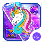 Galaxy Shiny Unicorn APUS Launcher theme ไอคอน