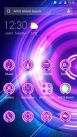 Shine Purple Glow Wheel theme  پوسٹر