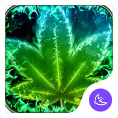 輝く緑の葉をテーマ&HD壁紙 アプリダウンロード