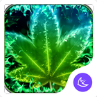Shine Green Leaf Theme & HD wa icône