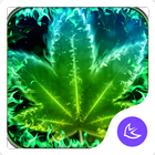 Shine Green Leaf Theme & HD wa أيقونة