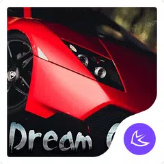 Roten Speed-Auto-APUS Launcher theme