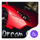 Red Speed car-APUS Launcher theme-icoon