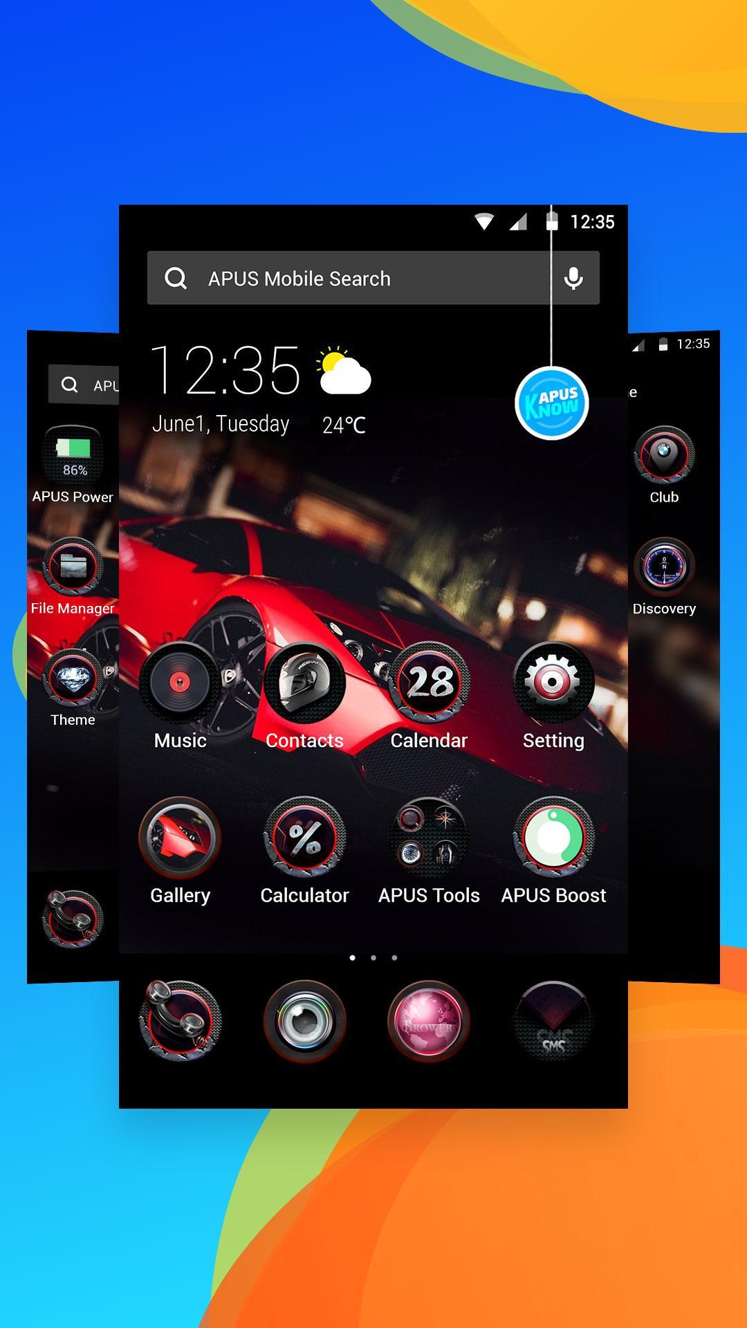 Android 用の 赤速車 Apuランチャーをテーマに Apk をダウンロード